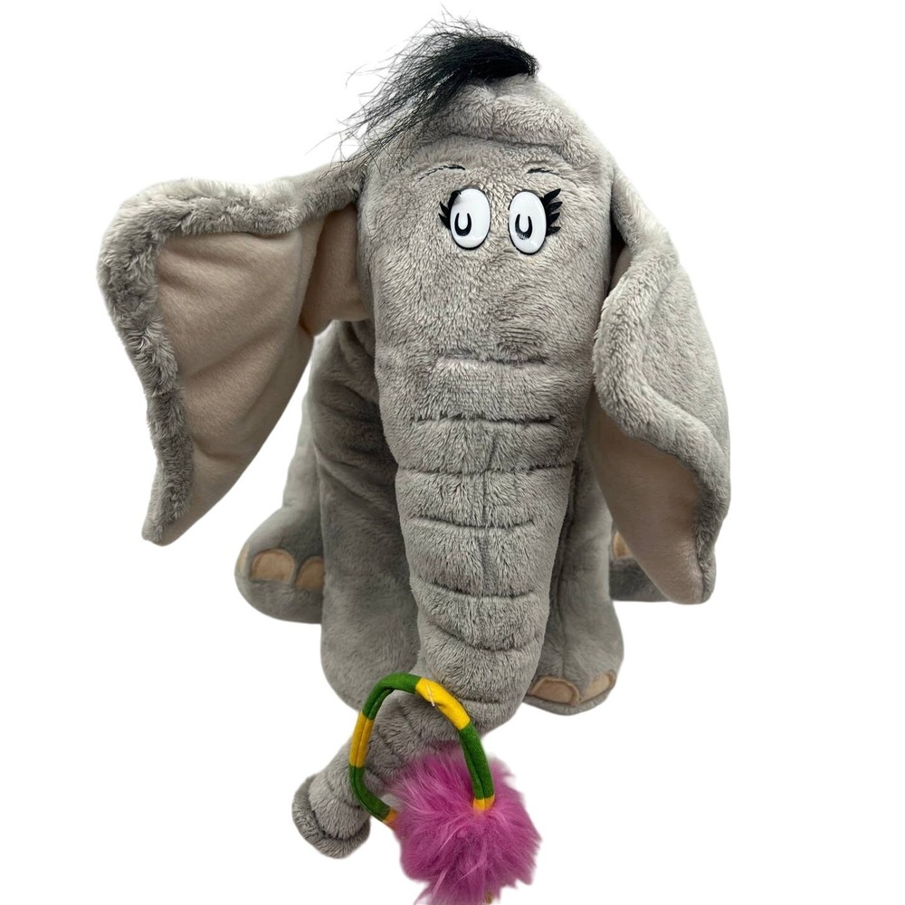 Dr Seuss Horton Hears A Who Elephant Plush Macys 2008 Grey Stuffed Animal Toy